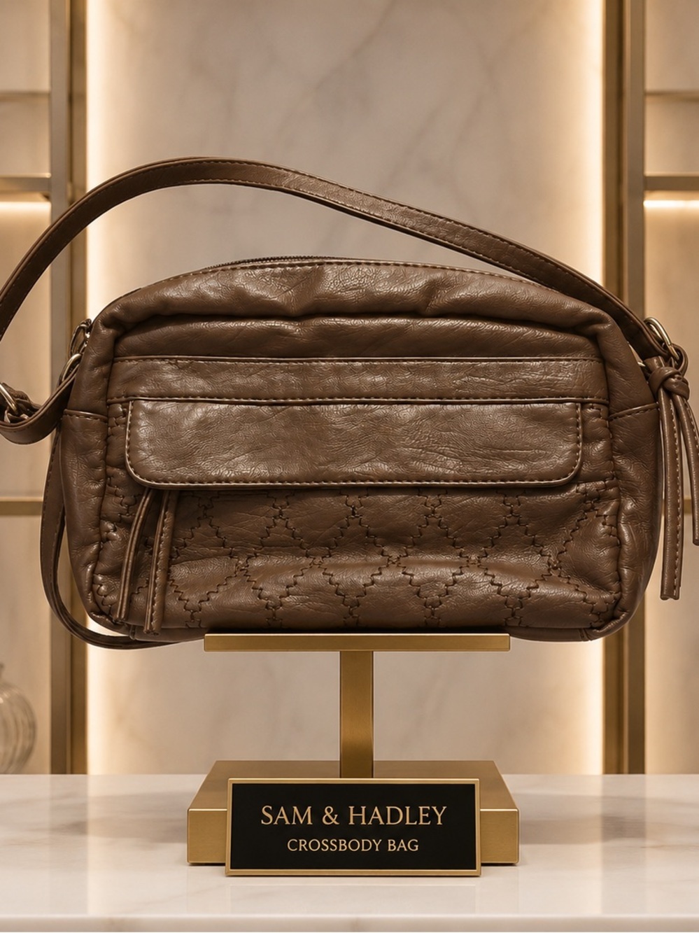 Sam & Hadley Brown Crossbody Bag
